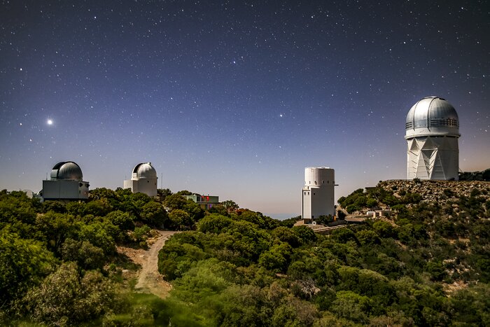 Kitt Peak National Observatory at night