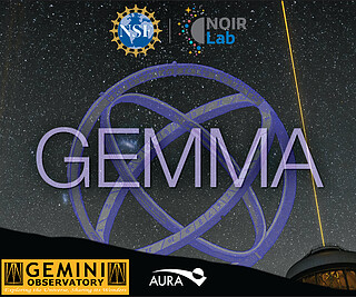 Banner / Logo de GEMMA: Gemini en la Era de la Astronomía de Mensajeros Múltiples 