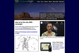 Minisite: Globe at Night