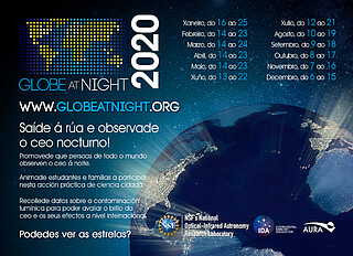 Postcard: Globe at Night 2020 (Galician)