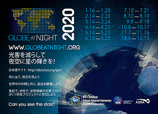 Postcard: Globe at Night 2020 (Japanese)