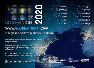Postcard: Globe at Night 2020 (Serbian)