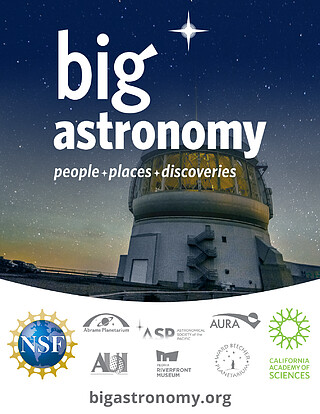 Postcard for the Big Astronomy planetarium show (English)