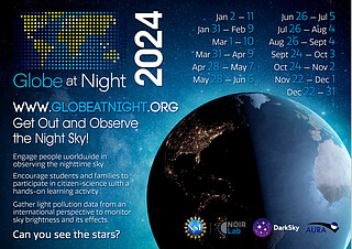 Postcard: Globe at Night 2024