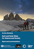 Banner de la conferencia online Dark and Quiet Skies for Science and Society I