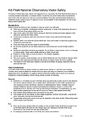 Technical Document: Specific Safety regulations: Kitt Peak, Tucson, Arizona, USA