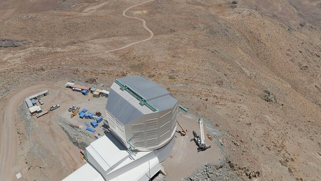 Aerial view of Vera C. Rubin Observatory.