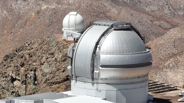Aerial view of the Gemini South telescope.