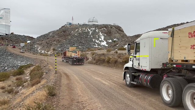 Trucks on Cerro Pachón