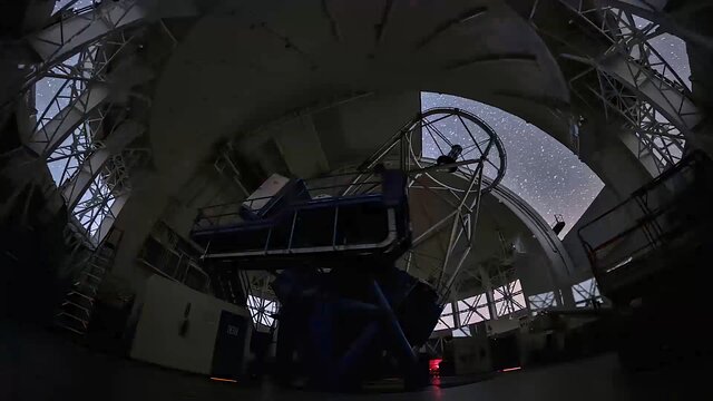 Time-lapses from inside the Gemini North dome