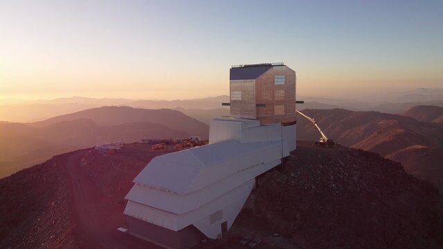 Vera C. Rubin Observatory at Sunset December 2023.