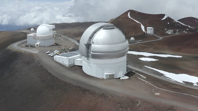 Video News Release 005: Aerial drone video of Gemini North at Maunakea