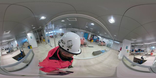 360-degree video showing a walk through Rubin Observatory's control floor